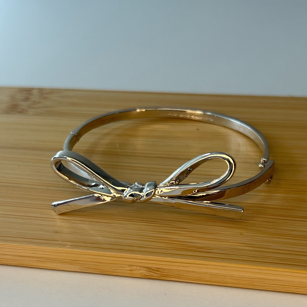 Kate Spade Skinny Silver Bow Bracelet